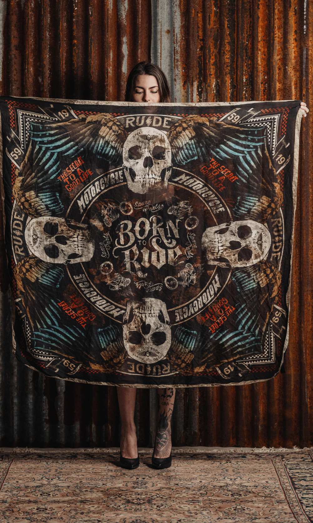 Foulard RUDE RIDERS FLYING SKULL