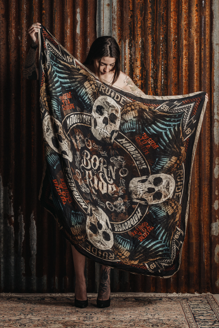 Foulard RUDE RIDERS FLYING SKULL