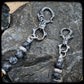 Chaîne de portefeuille en perles 10mm, larvikite et argent 925. MAGMA