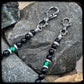 Chaîne de portefeuille en perles 10mm, onyx et verre, argent 925. NOVA