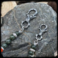 Chaîne de portefeuille en perles 10mm, serpentine et magnésite, argent 925. PLATOON