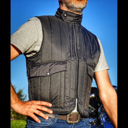 Gilet Biker col haut