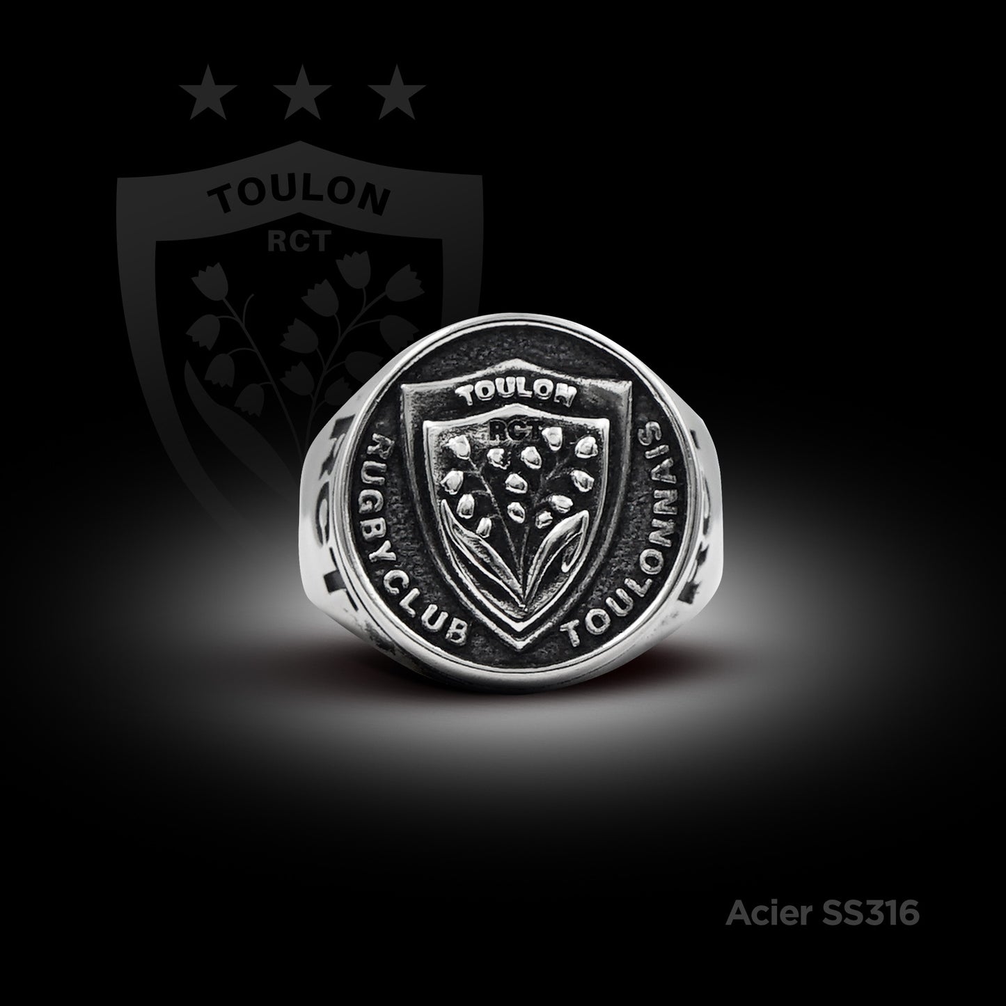 Bague RCT Chevalière Acier