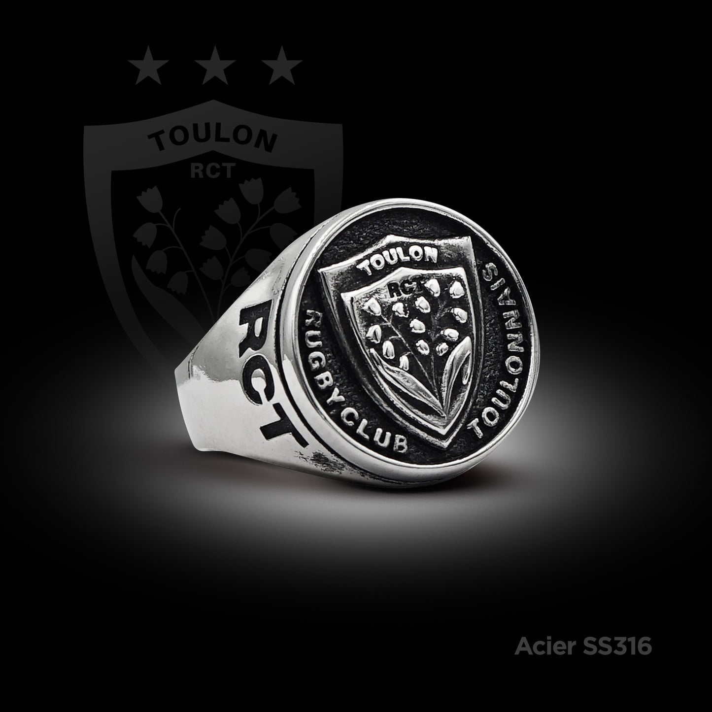 Bague RCT Chevalière Acier