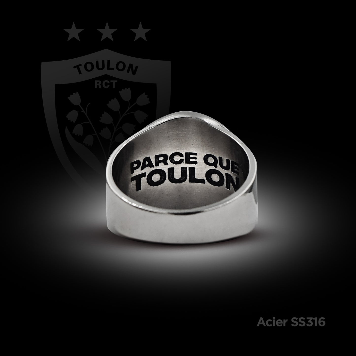 Bague RCT Chevalière Acier