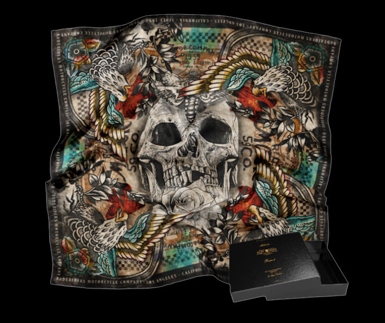 RUDE RIDERS SKULL &amp; EAGLE scarf 